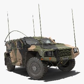 3D Hawkei PMV 4x4 High Mobility Protected Vehicle Rigged 3D Model model